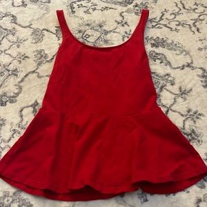 Express red peplum top